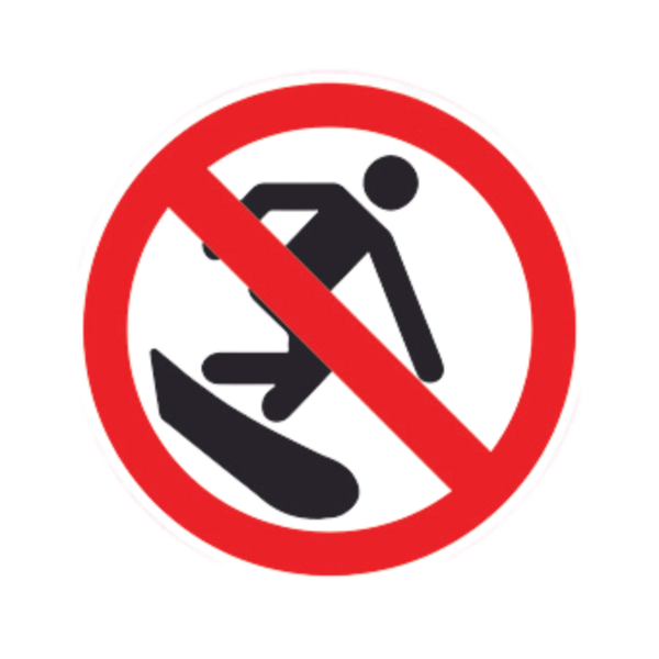 Balise Sticker Snowboard interdit BALI-STI101